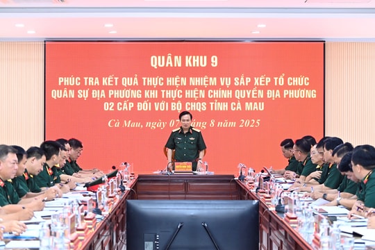 Phúc tra kết quả thực hiện nhiệm vụ sắp xếp tổ chức quân sự địa phương