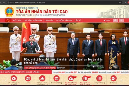 TAND tối cao đề xuất thực hiện thủ tục tố tụng trên môi trường điện tử