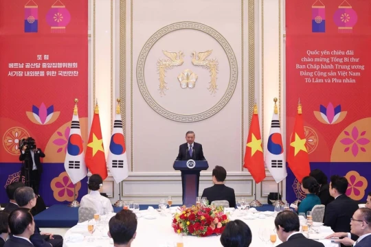 Tổng Bí thư Tô Lâm dự chiêu đãi do Tổng thống Hàn Quốc Lee Jae Myung chủ trì
