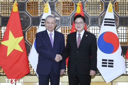 Tổng Bí thư Tô Lâm hội kiến Chủ tịch Quốc hội Hàn Quốc