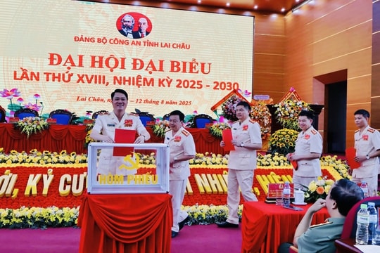 Đảng bộ Công an tỉnh Lai Châu tổ chức thành công Đại hội "điểm" trên cấp cơ sở