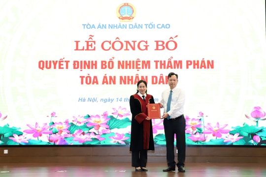 Bổ nhiệm chức danh Thẩm phán Tòa án nhân dân đối với đồng chí Đỗ Thị Hải Yến