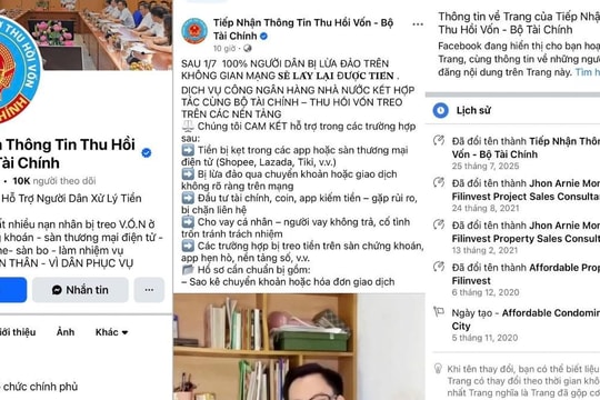 Cảnh báo fanpage giả mạo Bộ Tài chính có dấu hiệu lừa đảo