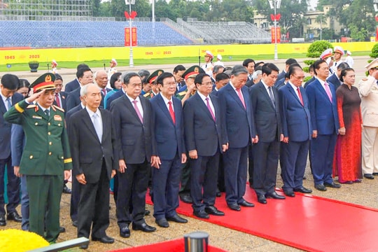 Lãnh đạo Đảng, Nhà nước vào Lăng viếng Chủ tịch Hồ Chí Minh và dâng hương tưởng niệm các Anh hùng liệt sĩ