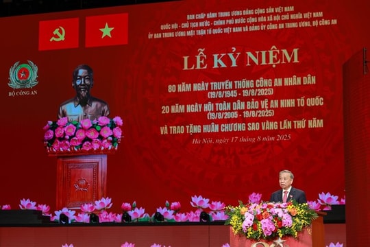 Tổng Bí thư Tô Lâm: Lực lượng Công an đã trở thành "lá chắn thép" bảo vệ Đảng, chính quyền và thành quả của Nhân dân