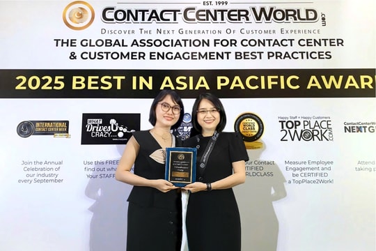 BIDV giành giải thưởng Trung tâm Chăm sóc khách hàng tốt nhất châu Á - Thái Bình Dương