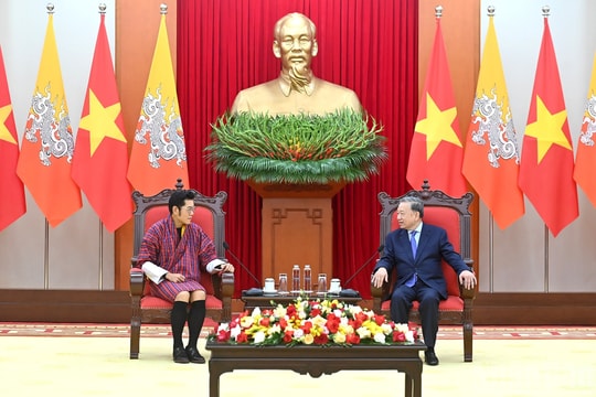 Tổng Bí thư Tô Lâm tiếp Quốc vương Bhutan Jigme Khesar Namgyel Wangchuck