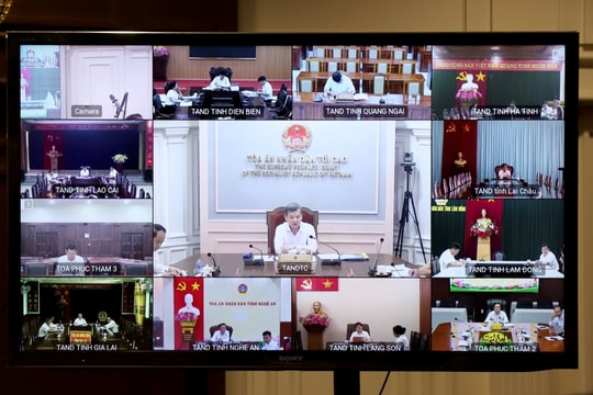 Tòa án nhân dân tối cao tổ chức Hội nghị giao ban trực tuyến toàn ngành