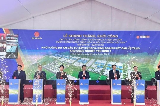 Thái Nguyên khởi công, khánh thành loạt dự án trọng điểm chào mừng Quốc khánh