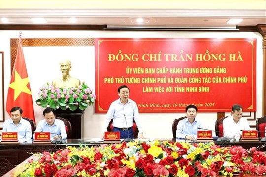 Phó Thủ tướng Chính phủ Trần Hồng Hà làm việc với tỉnh Ninh Bình