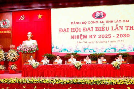 Đảng bộ Công an tỉnh Lào Cai tổ chức Đại hội Đại biểu lần thứ I, nhiệm kỳ 2025 - 2030 thành công tốt đẹp.