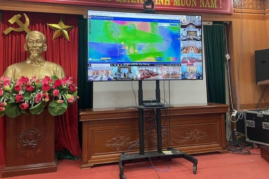 Đà Nẵng họp trực tuyến toàn thành phố ứng phó bão số 5 (Kajiki)