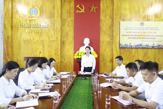 TAND khu vực 6 - Quảng Ninh đẩy mạnh thực hành tiết kiệm và tự học theo tư tưởng Hồ Chí Minh