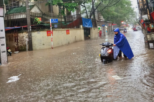 Đến 18h ngày 26/8, Hà Nội còn 26 điểm úng ngập do ảnh hưởng bão số 5