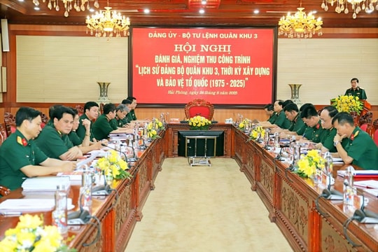 Quân khu 3 nghiệm thu công trình lịch sử Đảng bộ giai đoạn 1975-2025