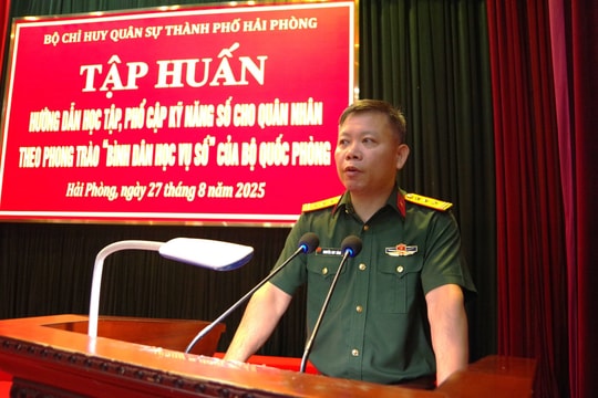 Bộ Chỉ huy Quân sự Hải Phòng tập huấn kỹ năng số cho cán bộ, nhân viên