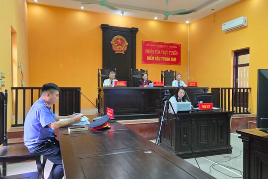 Bốn phiên tòa trực tuyến được TAND khu vực 1 - Thanh Hóa xét xử
