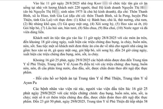 Sau tiệc tân gia, 131 người nhập viện vì nghi ngờ bị ngộ độc