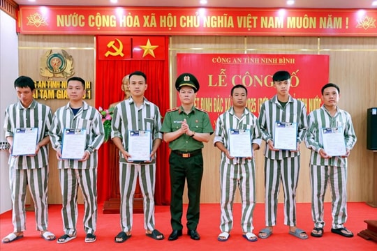 Ninh Bình: Hàng trăm phạm nhân được đặc xá dịp Quốc khánh 2/9