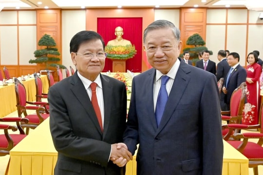 Tổng Bí thư Tô Lâm tiếp Tổng Bí thư, Chủ tịch nước Lào Thongloun Sisoulith