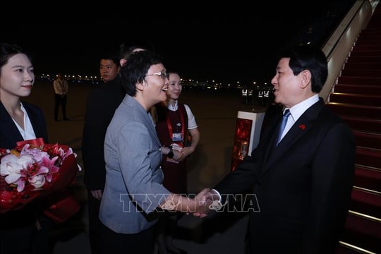 Chủ tịch nước Lương Cường đến Bắc Kinh (Trung Quốc) dự Lễ kỷ niệm 80 năm chiến thắng phát xít của nhân dân thế giới