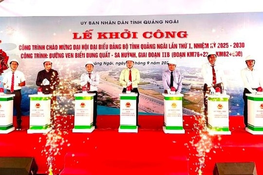 Quảng Ngãi: Khởi công dự án 98 tỷ chào mừng Đại hội Đảng bộ tỉnh