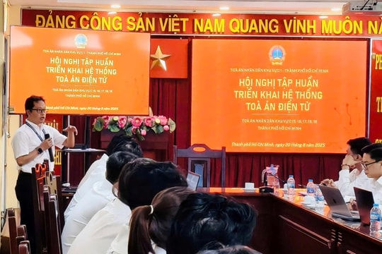 TAND TP.HCM triển khai áp dụng phần mềm “Hệ thống quản lý nội bộ” cho 19 TAND khu vực