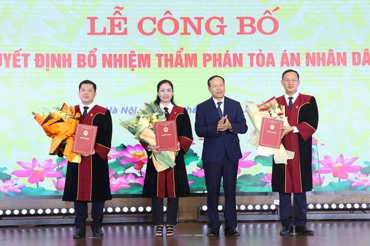 3 Vụ trưởng Tòa án nhân dân tối cao được bổ nhiệm Thẩm phán