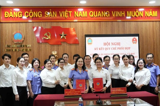 TAND khu vực 6 - Cà Mau ký kết quy chế phối hợp