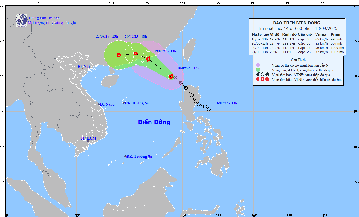 Bão số 8 hình thành trên Biển Đông, giật cấp 10