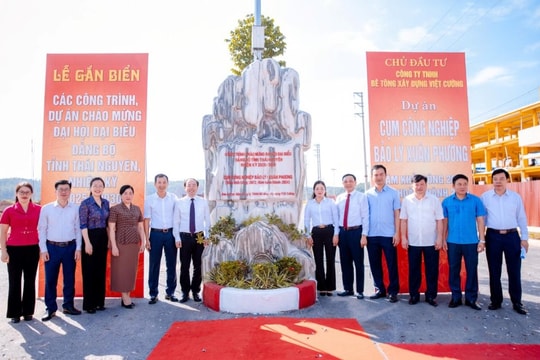 Thái Nguyên gắn biển loạt công trình, dự án trọng điểm chào mừng Đại hội Đảng bộ tỉnh