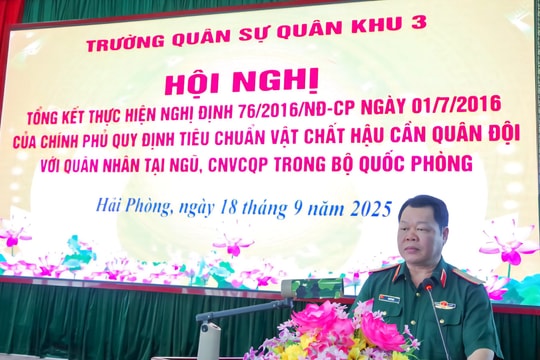 Tổng kết thực hiện quy định tiêu chuẩn hậu cần tại Trường Quân sự Quân khu 3