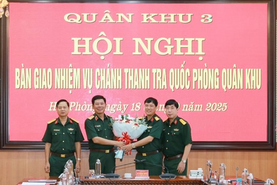 Quân khu 3 tổ chức Hội nghị bàn giao nhiệm vụ Chánh Thanh tra Quốc phòng