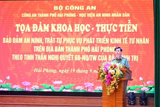 Hải Phòng tổ chức tọa đàm về bảo đảm ANTT phục vụ phát triển kinh tế tư nhân