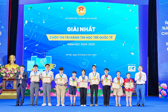 223 học sinh Hà Nội được vinh danh tại cuộc thi Tài năng tin học trẻ quốc tế
