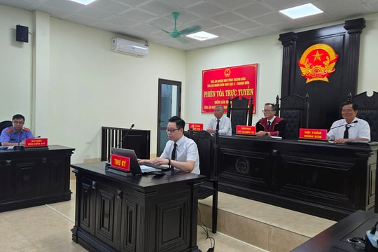 TAND khu vực 2 - Thanh Hóa tổ chức phiên tòa rút kinh nghiệm trực tuyến