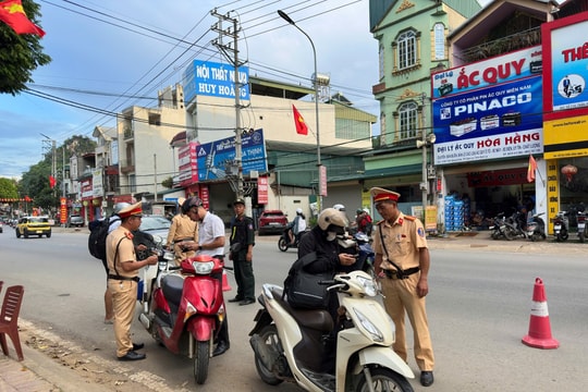 Công an Sơn La bảo đảm trật tự, an toàn giao thông phục vụ Đại hội Đảng bộ tỉnh lần thứ XVI