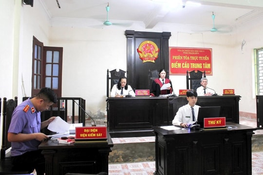 TAND khu vực 7 - Thanh Hóa tổ chức 5 phiên tòa xét xử trực tuyến