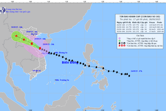 Bão số 10 áp sát đất liền, mưa lớn kéo dài, cảnh báo lũ quét, sạt lở đất