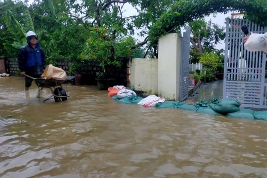 Tràn đê sông Thống Nhất, hàng trăm hộ dân nguy cơ bị ngập sâu