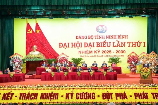 Khai mạc trọng thể Đại hội đại biểu Đảng bộ tỉnh Ninh Bình lần thứ I, nhiệm kỳ 2025-2030