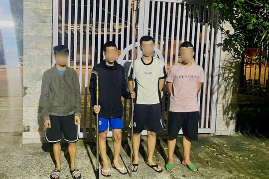 Truy xét nhanh nhóm thiếu niên mang vũ khí đăng lên mạng xã hội