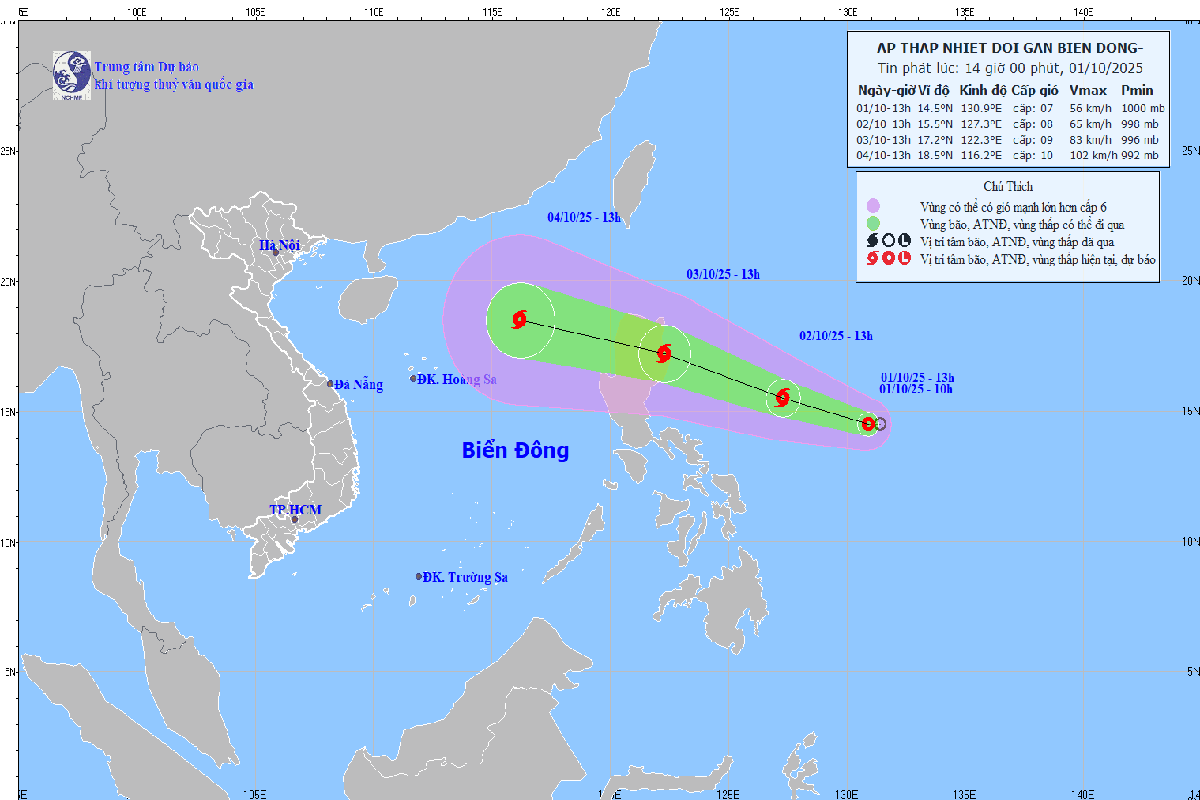 Địa phương chủ động ứng phó áp thấp nhiệt đới gần Biển Đông