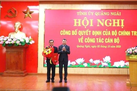 Ông Hồ Văn Niên giữ chức Bí thư Tỉnh ủy Quảng Ngãi