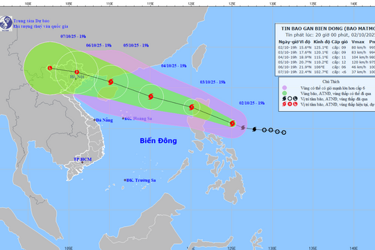 Bão Matmo tiến vào Biển Đông, miền Bắc cảnh báo lũ khẩn cấp