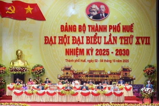 Khai mạc Đại hội đại biểu Đảng bộ TP Huế lần thứ XVII, nhiệm kỳ 2025-2030
