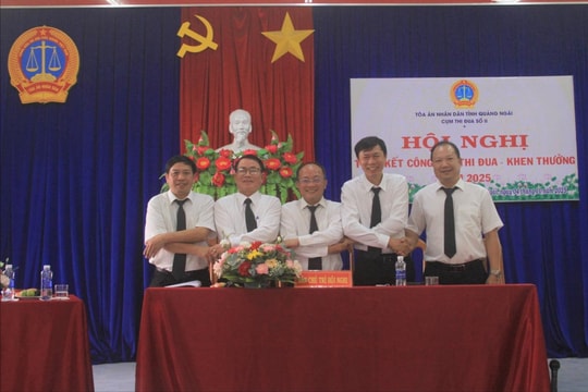 Cụm thi đua số II TAND tỉnh Quảng Ngãi đạt nhiều thành tích năm 2025