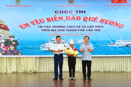 Sôi nổi chương trình “Cảnh sát biển đồng hành với ngư dân” và Cuộc thi “Em yêu biển, đảo quê hương” tại Cần Thơ