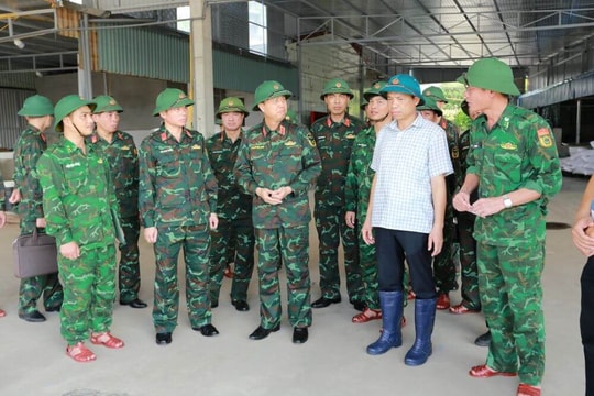 Quân khu 3 kiểm tra, chỉ đạo ứng phó bão số 11