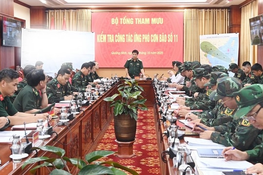 Bộ Quốc phòng chỉ đạo công tác ứng phó bão số 11 tại Quảng Ninh